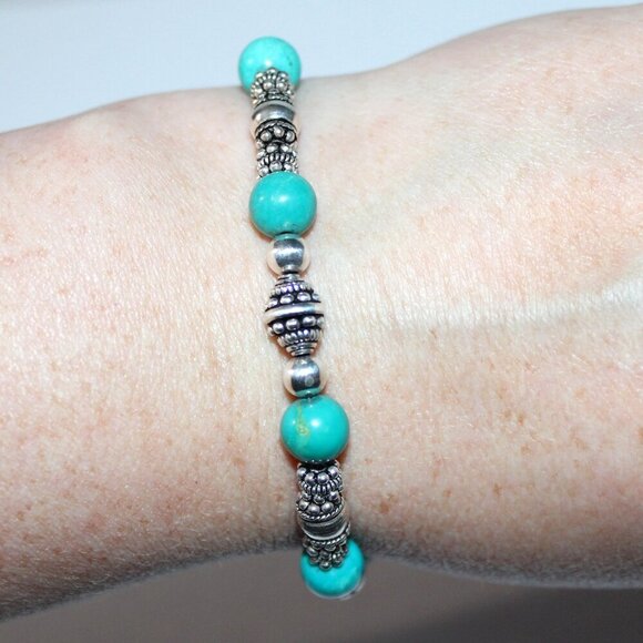 Sterling Silver Handmade Beaded Bracelet - Picture 5 of 6